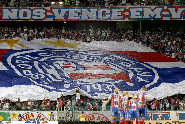 Nem com apoio de torcida, o Bahia conseguiu vencer o São Paulo na Fonte Nova. (Foto: Felipe Oliveira/Bahia)