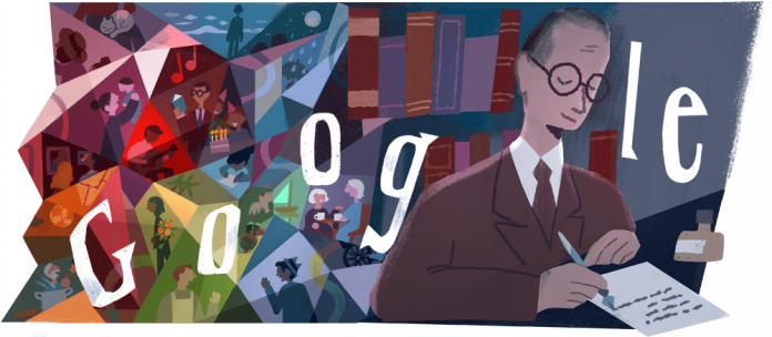 Drummond O Doodle do mecanismo de busca (aquelas ilustrações que aparecem na página inicial do Google) lembrou o autor de poemas