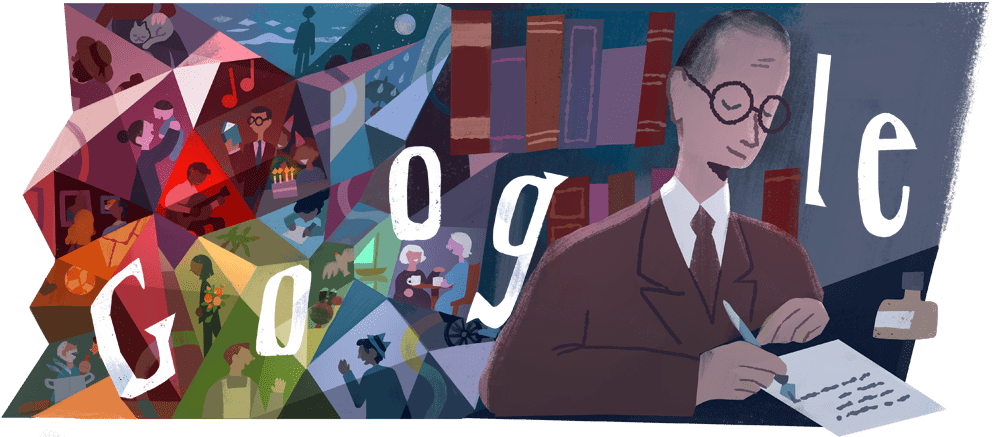 O Doodle do mecanismo de busca (aquelas ilustrações que aparecem na página inicial do Google) lembrou o autor de poemas