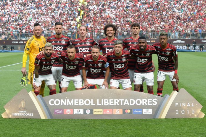 Poster do Flamengo, campeão da Copa Libertadores da América (Foto: Alexandre Vidal/Flamengo)
