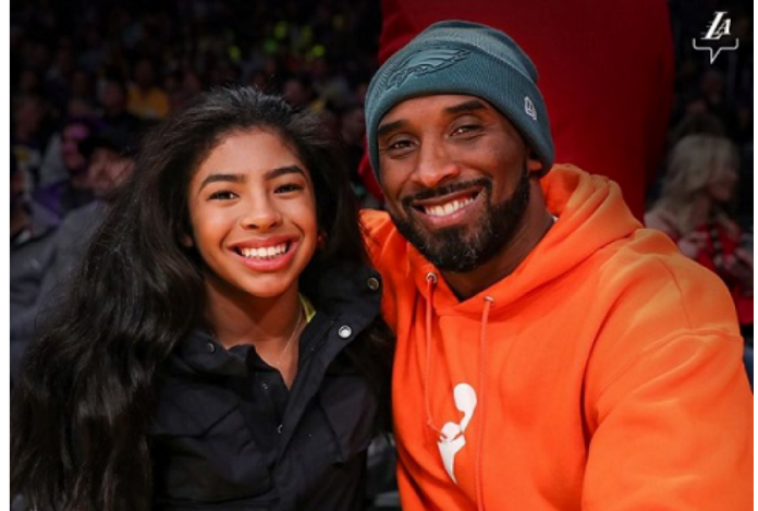 Kobe Bryant e a filha Gianna morreram em acidente no dia 26 de janeiro (Foto Instagram Los Angeles Lakes)