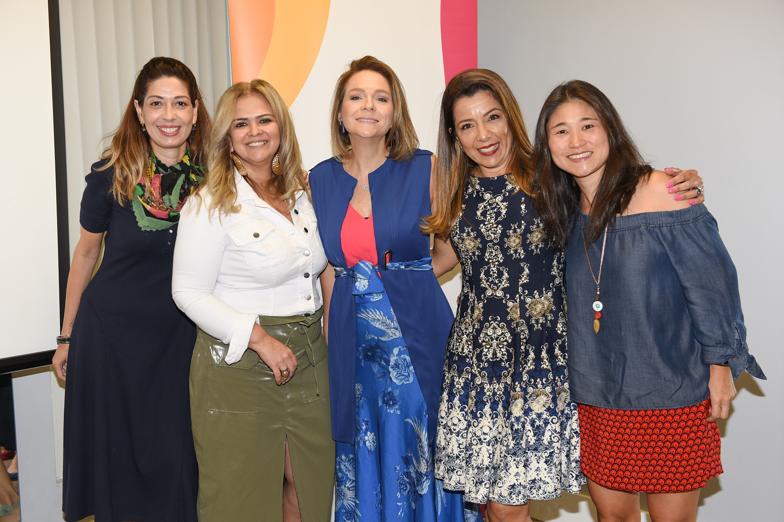 Daniela Ferreira, Patrícia Quinam, a personal stylist Annie B., Carmem Lima e Luciana Saji