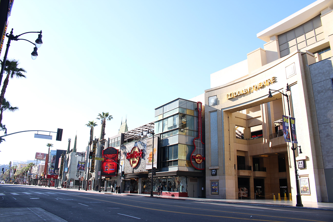 Calçada da Fama, em Hollywood: o maior ponto turístico de Los Angeles está deserto (Foto: Gabriela Egito)