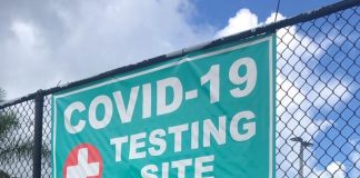 Posto de Testagem Covid-19 em Deerfield Beach (foto: Achei USA)