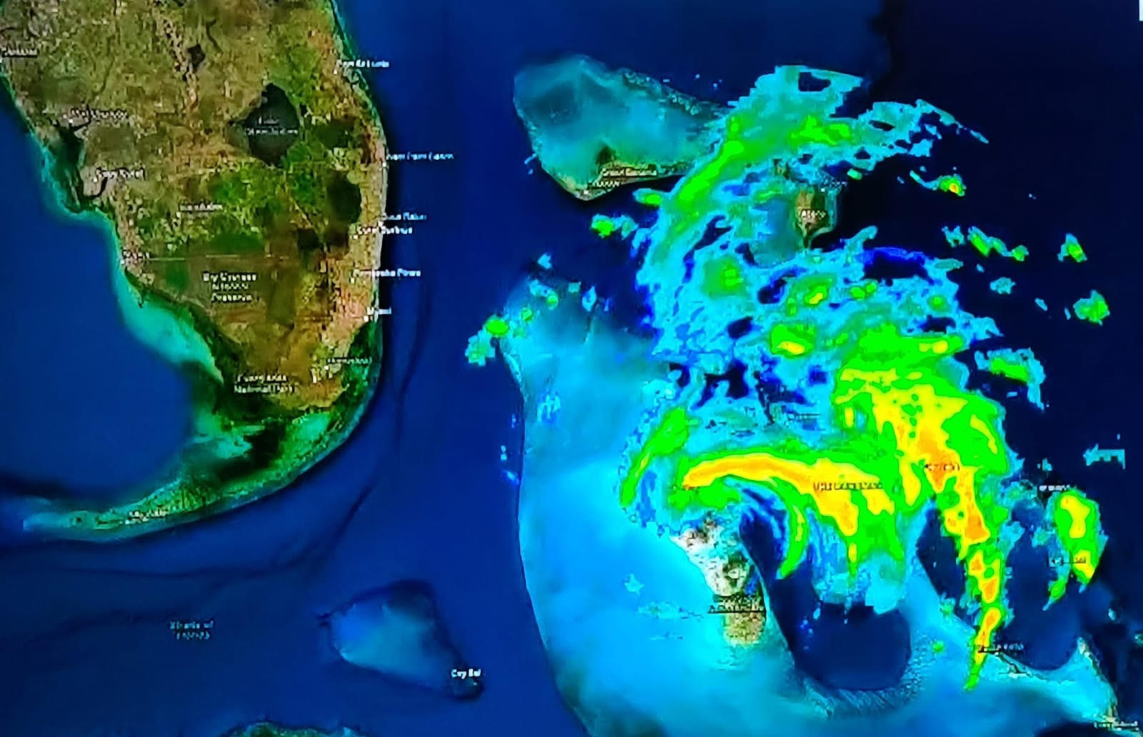 Furacão Isaías monitoramento Weather Channel (captura de tela