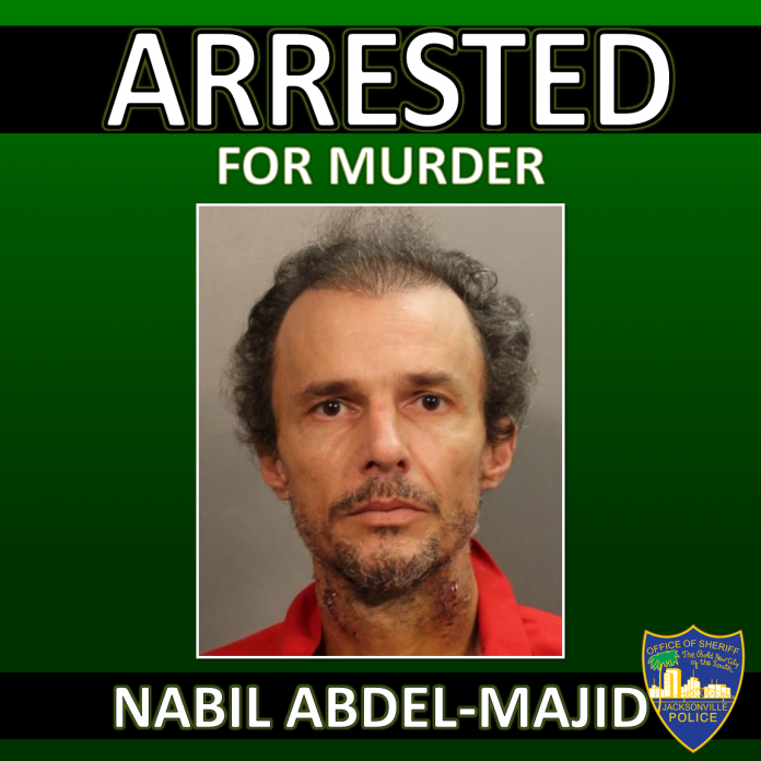 Nabil Harbi Abdel Majid, 49 anos, foi preso na cena do crime e responderá por assassinato em segundo grau. ( foto: Duval's County Sheriff Office) Nabil Harbi Abdel Majid, 49 anos, foi preso na cena do crime e responderá por assassinato em segundo grau. ( foto: Duval's County Sheriff Office)