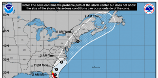 Hurricane Isaías, tela de monitoramento NHC