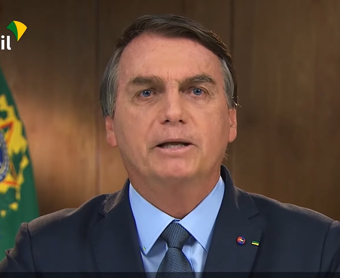 Bolsonaro discursa na abertura da 75º Assembleia da ONU (foto: reprodução TV Brasil)