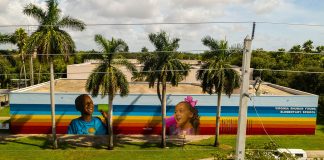 Mural da escola Virginia Shuman Young Elementary em Fort Lauderdale (Foto: Arquivo pessoal)