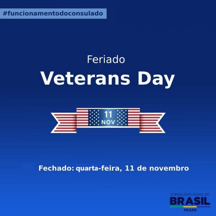 O Consulado do Brasil em Miami estará fechado e o funcionamento será retomado no dia 12 de novembro (foto: divulgação) O Consulado do Brasil em Miami estará fechado e o funcionamento será retomado no dia 12 de novembro (foto: divulgação)