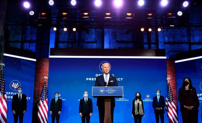 Joe Biden apresenta equipe de governo e reassume compromissos dos 100 primeiros dias (Foto: AFP)