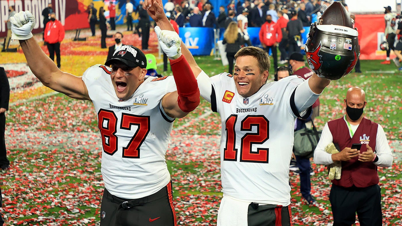 Rob e Tom: a dupla dinâmica da NFL fatura mais um título de Super Bowl, desta vez em casa com o Tampa Bay Buccaneers (Foto: cbssports.com)