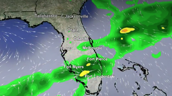 Previsão do tempo na Flórida (crédito da imagem: NWS Fox35)