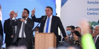 Presidente Jair Bolsonaro discursa em evento realizado na capital mineira (Foto: Reprodução, iG Minas Gerais)