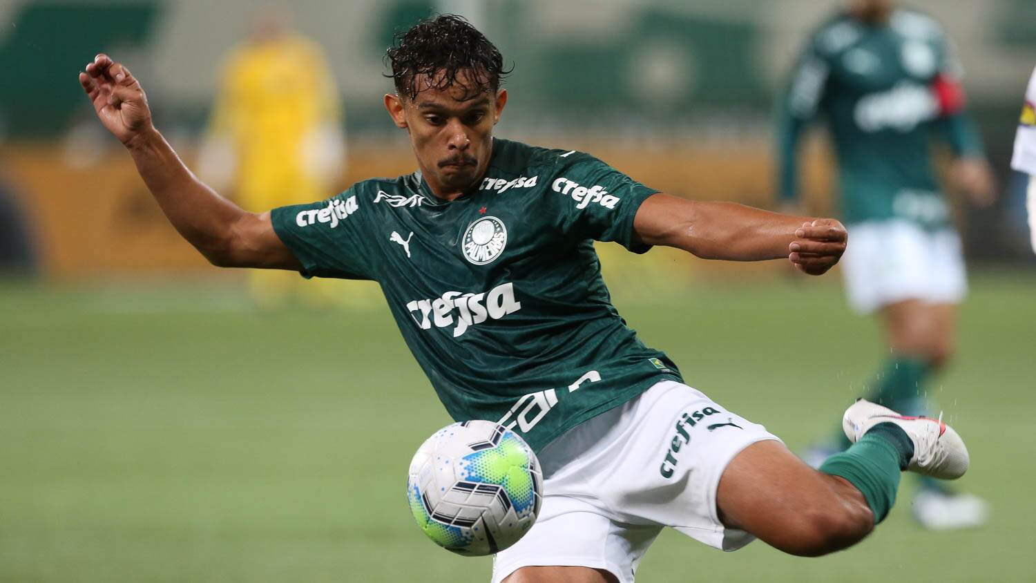 O meia Gustavo Scarpa outra vez fez uma ótima partida, confirmando que deve ser mantido como titular (Foto: Cesar Greco/Palmeiras)