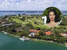 Supermodelo Adriana vendeu sua mansão à beira-mar em Indian Creek estate por $40 milhões, mais de uma década depois de adquirir a casa por apenas $9 milhões (Foto: mansionglobal.com)