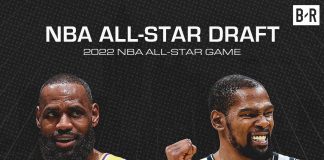 Pena Kevin Durant estar lesionado e não participar do All Star Game 2022, mas com certeza não faltarão grandes jogadas do craques da NBA (Foto: Bleacher Report/Twitter)