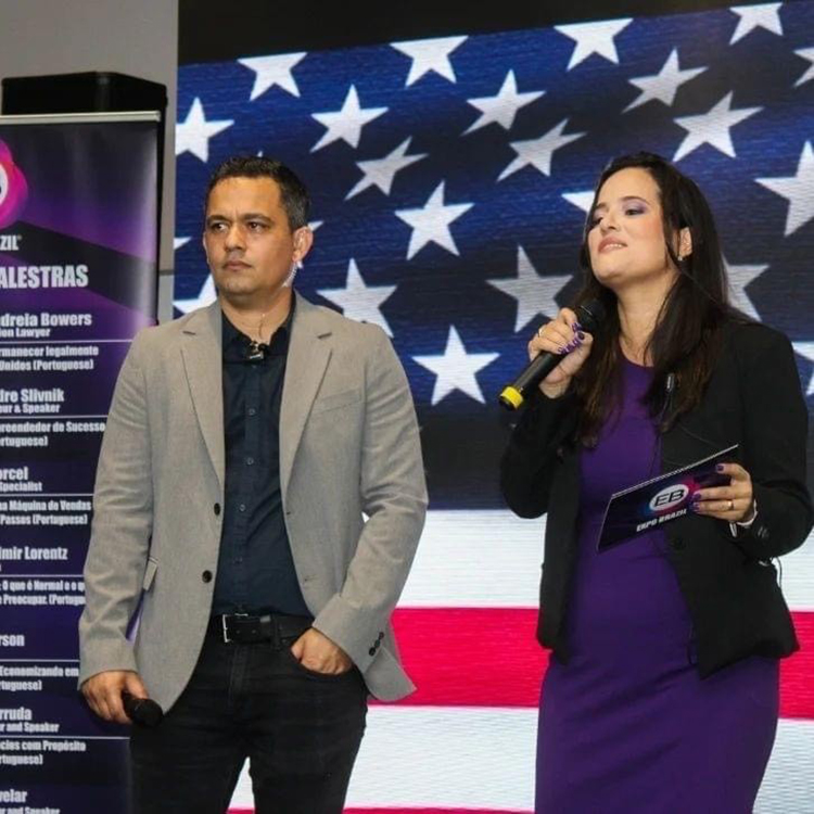 João Oliveira e Vanessa Oliveira, idelizadores da Expo Brasil de Orlando