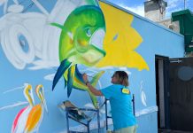 A VittiArt Design & Painting, onde Marie Corrêa trabalha, é responsável por diversos murais espalhados pelo sul da Flórida (Foto: Marie Corrêa)