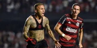 Cebolinha marcou seu primeiro gol com a camisa do Flamengo na vitória sobre o São Paulo (Foto: colunadofla.com)