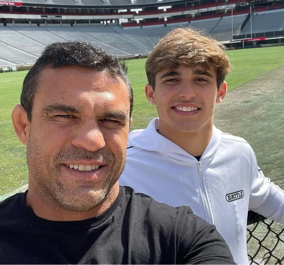 Vitor Belfort e seu filho Davi (Foto: Arquivo pessoal)