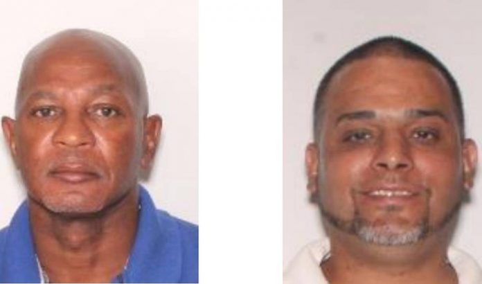Mortos em tiroteio Erick Johnson (esquerda) e Miguel Burgos Jr. (direita) foram as duas vítimas do tiroteio ocorrido dia 29 de agosto, em Hollywood (Foto: Departamento de Polícia de Hollywood)