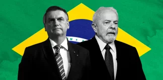 Jair Bolsonaro e Luiz Inácio Lula da Silva se enfrentam em uma das disputas mais acirradas desde a democratização do Brasil (Foto: Reprodução/The Guardian)