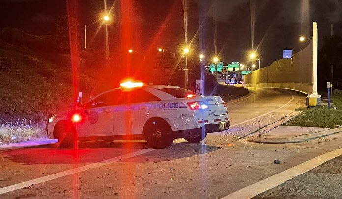 Trânsito no local ficou fechado por várias horas (foto: Twitter, Miami-Dade Police Department)