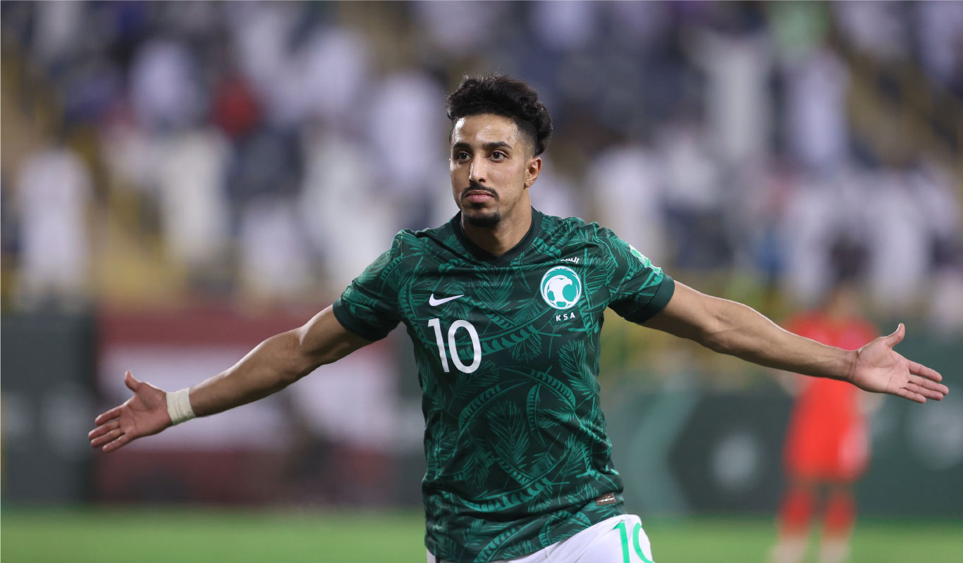 Salem Al-Dawsari, autor do gol da virada da Arábia Saudita contra a Argentina, disse que sua seleção não foi ao Mundial apenas para participar (Foto: FIFA site oficial)