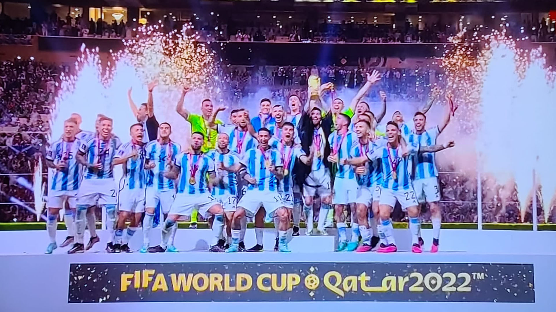Argentina é campeã da Copa Catar 2022 (Foto: Reprodução TV)