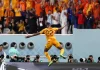 Denzel Dumfries foi o craque do jogo na vitória da Holanda sobre os Estados Unidos nas oitavas de final da Copa do Mundo Catar 2022 (Foto: FIFA)