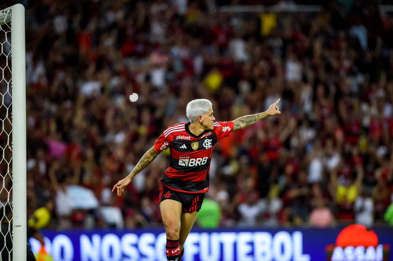 Pedro mostrou que é mesmo artilheiro ao anotar (Foto: Marcelo Cortes/Flamengo)