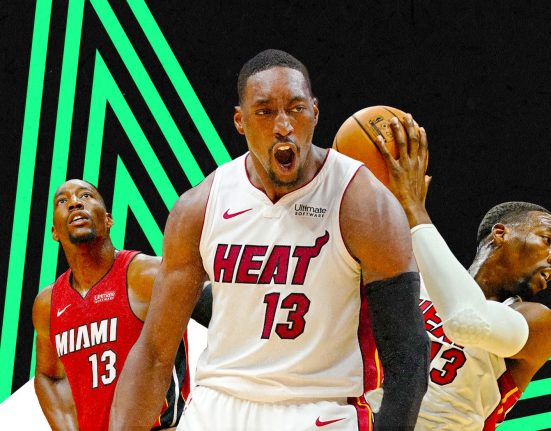 Bam Adebayo vem sendo o melhor jogador do Miami Heat nas finais contra o Denver Nuggets (Foto: SB Nation)