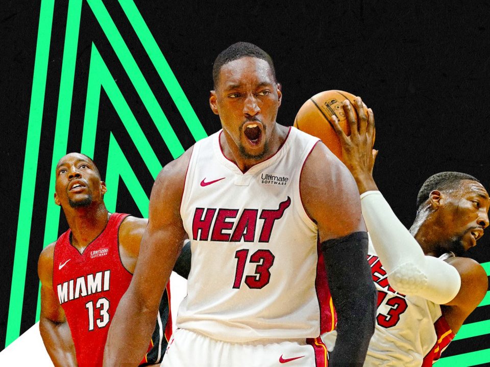 Bam Adebayo vem sendo o melhor jogador do Miami Heat nas finais contra o Denver Nuggets (Foto: SB Nation)