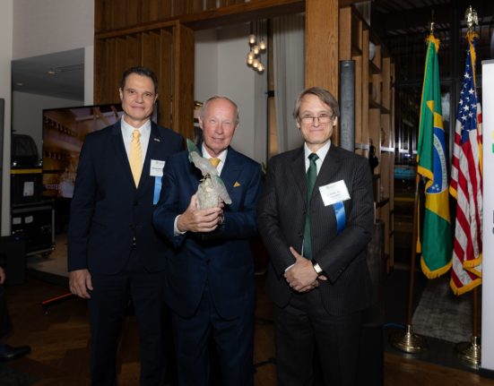 Alexandre Piquet (Presidente da BACCFe Fundador da Piquet Law Firm), Larry Johnson (Former CEO & Member of the Board of Directors Fogo de Chão) e Embaixador Andre Odenbreit Carvalho