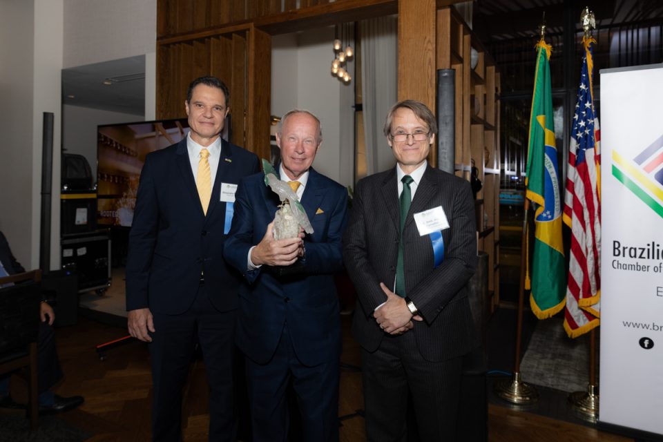 Alexandre Piquet (Presidente da BACCFe Fundador da Piquet Law Firm), Larry Johnson (Former CEO & Member of the Board of Directors Fogo de Chão) e Embaixador Andre Odenbreit Carvalho