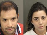 Antônio Vinicius De Novais Cardoso e Gessyca Rairiny Martins enfrentam acusações que podem resultar em multa e até cinco anos de prisão (Foto: Orange County Corrections Dept)