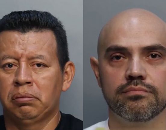 Ambos os suspeitos são imigrantes. Nelson David Ochoa Vasquez (à esquerda) é natural da Guatemala, e Ismer Gonzalez (à direita), de Cuba (Foto: Reprodução TV)