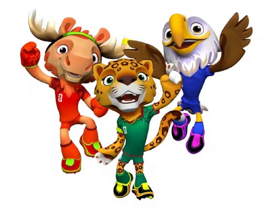 Maple, Zayu e Clutch são os mascotes da Copa de 2026 (Foto: Fifa)