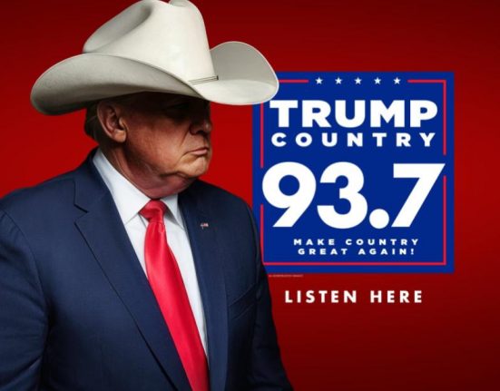 A imagem de Trump associada à emissora fez com que o tempo médio de audiência atingisse quase seis horas por semana no condado de Lee. O índice é considerado excepcional pela rádio (Foto: reprodução website)