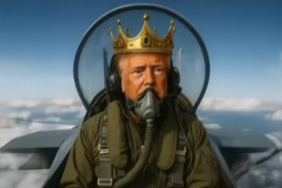 Em outros conteúdos gerados pela tecnologia, Trump satirizou líderes democratas, como Chuck Schumer e Hakeem Jeffries (Foto: Reprodução TV)