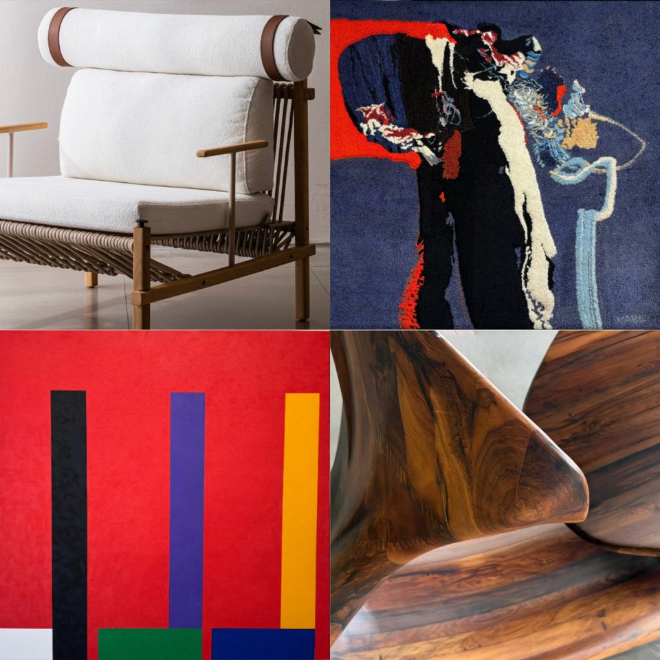 A mostra reúne peças icônicas do design moderno brasileiro – dos anos 1940 a 1970 – ao lado de criações contemporâneas que reinterpretam essa herança com novas linguagens, tecnologias e materiais (Fotos: Divulgação)