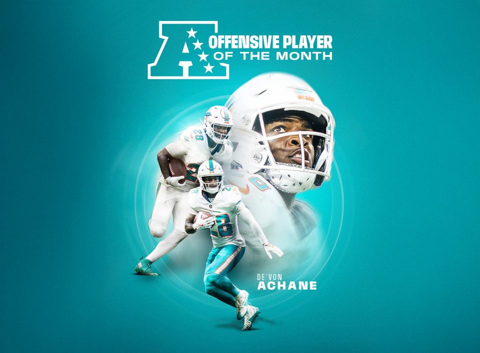 De’Von Achane tem sido o destaque do Miami Dolphins (Foto: @Miami Dolphins)