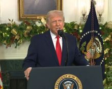O presidente Donald Trump fez um pronunciamento à nação na quarta-feira (17) (Foto: Reprodução Youtube)