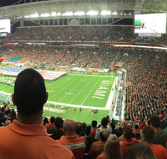 A final será no Hard Rock Stadium, casa do Miami Hurricanes (Foto: Wikimedia)
