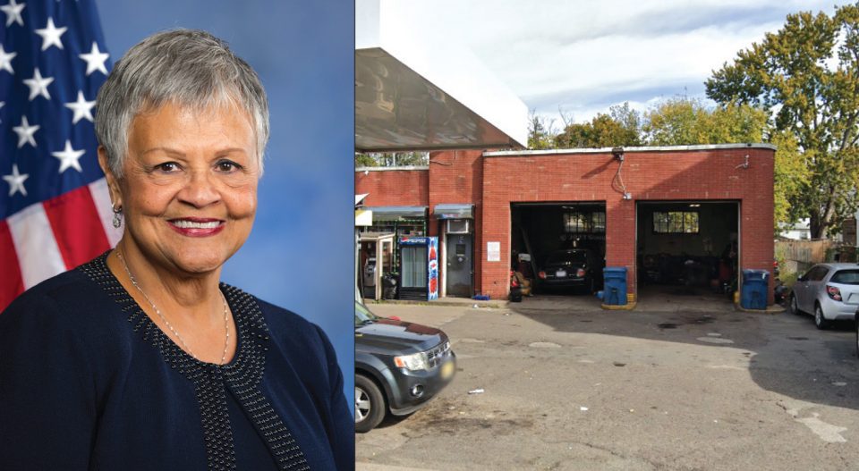 O episódio teve origem em uma ação de fiscalização ocorrida no dia 20 de fevereiro em uma oficina mecânica na região de Trenton, NJ. Watson Coleman (à esquerda) afirmou nas redes sociais que agentes teriam coberto câmeras de segurança e detido trabalhadores (Foto: Divulgação/Google Maps)