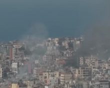 A embaixada americana em Riad, na Arábia Saudita, foi atingida por dois drones na terça-feira (3). Segundo informações divulgadas, o local estava vazio, e não há indícios de mortos ou feridos (Foto: Reprodução TV)