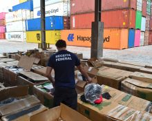 Toda carga precisa ter conhecimento de transporte marítimo, o documento chamado BL–Bill of Lading, emitido em nome do destinatário brasileiro (Foto: Receita Federal)