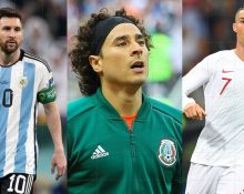 Messi, Ochoa e Cristiano Ronaldo serão os primeiros jogadores da história com participação em seis mundiais (Foto: Wikimedia)