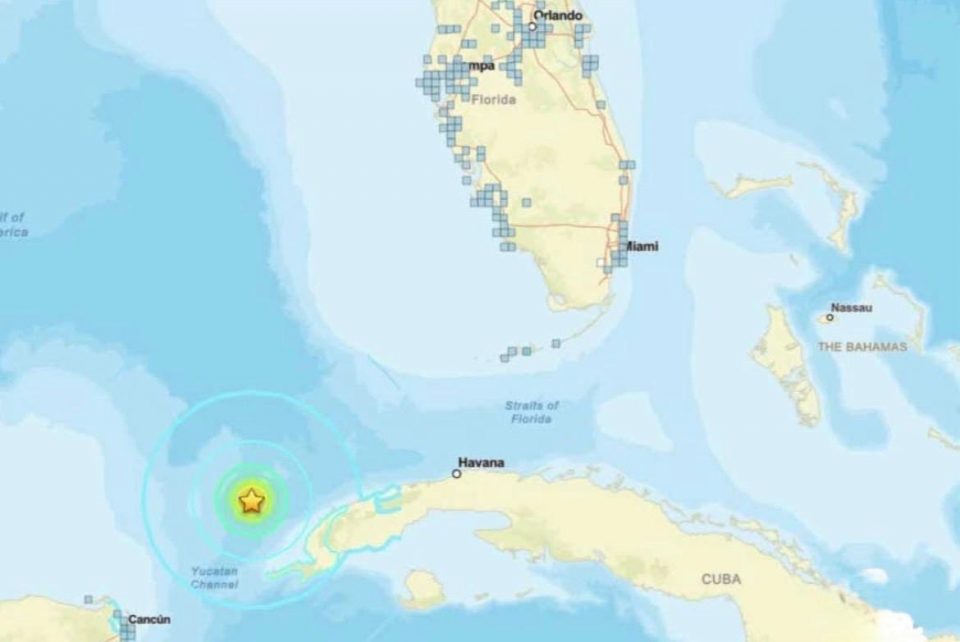 O terremoto foi o mais forte registrado na região do Golfo do México desde o início da era moderna de monitoramento sísmico (Foto: Reprodução TV)